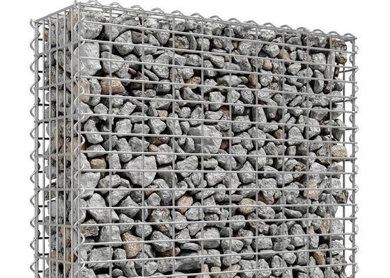 Bentuk Disesuaikan Hot Dipped Galvanized Welded Gabion Mesh Untuk Layar Gabion