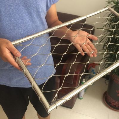 Jenis Ferrule Kustom Inox 316 Jaring Tali Kawat Baja Tahan Karat Fleksibel Webnet X Tend Mesh