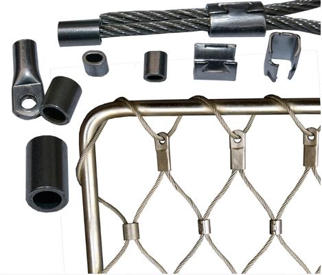 SS 304 316 Fleksibel Kebun Binatang Jaring Monyet Kandang Stainless Steel Wire Rope Mesh Untuk Kebun Binatang