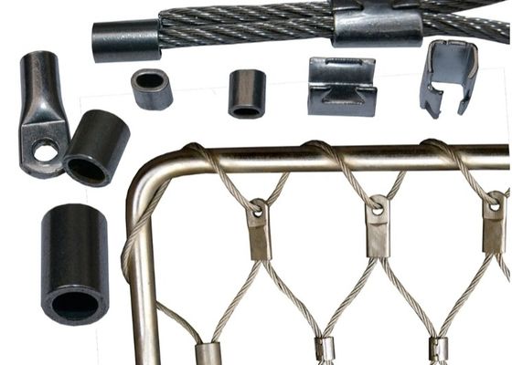 SS 304 316 Fleksibel Kebun Binatang Jaring Monyet Kandang Stainless Steel Wire Rope Mesh Untuk Kebun Binatang