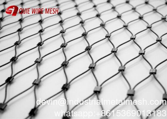 316 Metal Wire Rope Mesh for Stair Railing Rhombus Mesh and Protection Kebun Binatang