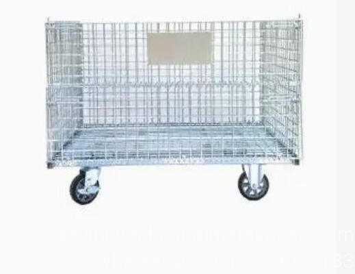 Wire Mesh Container untuk toko bahan makanan Wire Mesh Cage Stillage