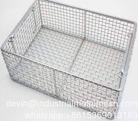 Keranjang Penyimpanan Jaring Logam Tumpuk Stainless Steel