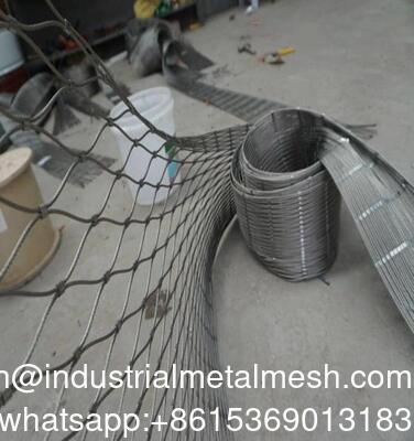 Fleksibel Stainless Steel Kabel Mesh 304 316 Metal Wire Rope Mesh