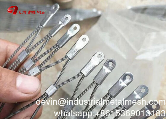 Kabel tali kawat stainless steel hand-woven Net Flexible Metal Mesh Net