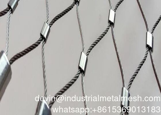 Fleksibel Animal Enclosure stainless steel Wire Rope Mesh Bird Netting