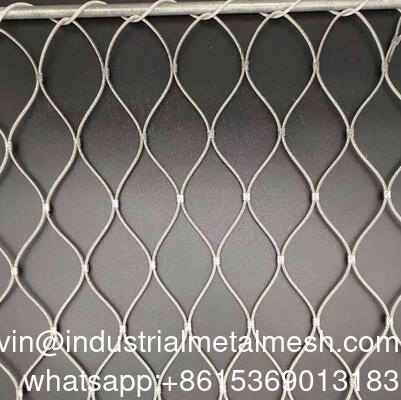 304 316 Rope Mesh/Cable Mesh/Green Wall dan Wire Mesh Dekoratif untuk Keamanan