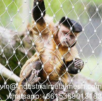 Jaring tali kawat berlian tenunan untuk pagar kebun binatang