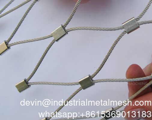 Jaring Kawat Baja Tahan Karat Fleksibel Grade 316 Anyaman Kabel untuk Sistem Penangkapan Jatuh Keselamatan Atap