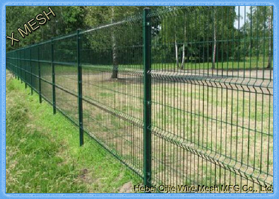 Triangle Bending PVC Coated Steel Melengkung Pagar Logam Untuk Perlindungan Area
