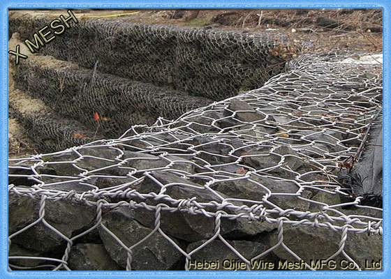 2x1x1m ASTM A975 Kotak Gabion Berat dan Kasur Gabion