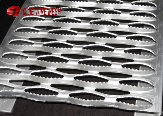 Traksi Aluminium Bar Tapak Kisi Baja Baja Galvanis, Tapak Strut Grip Berlubang