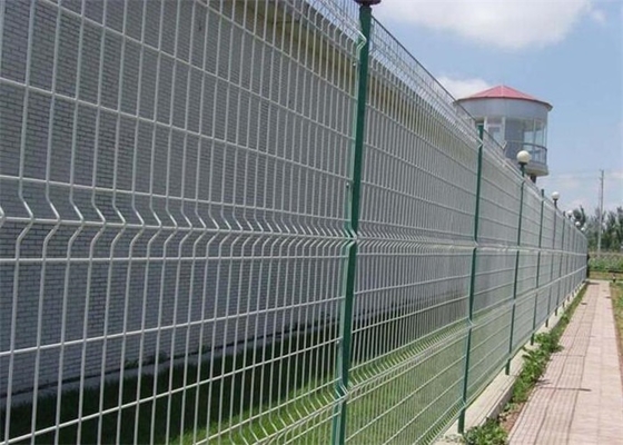 Pvc Atau Powder Coating Melengkung Dilas Pagar Logam Taman Iso9001 Lulus