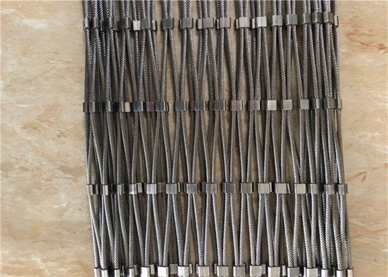 316l Stainless Steel Wire Rope Mesh Dekoratif Dan Pagar Pelindung Kebun Binatang Hewan