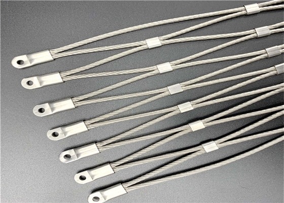 304 Kebun Binatang Stainless Steel Ferrule Rope Mesh Anggar Melindungi Hewan