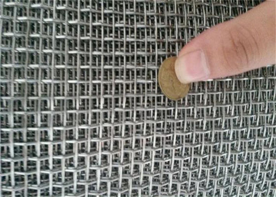 Crimped Decorative Metal 8 Gauge Facade Mesh Untuk Dinding Tirai
