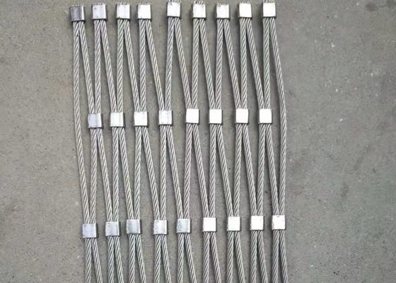 Ss 304 Stainless Steel Wire Rope Mesh 20x20mm Melindungi Kabel Windows / Zoo Animal
